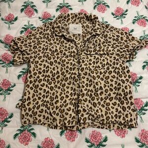 Print Fresh Cheetah Print Pajamas Size Medium Petite